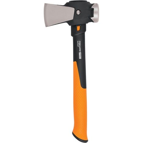 Fiskars – Hache de construction 360 mm 1100 g – Système anti-vibrations IsoCore pour réduction de fatigue – Tête en acier forgé pour bois dur