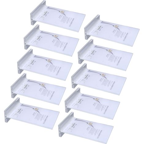 Porte-cartes en acrylique Transparent, 10 pièces, panneau Transparent en forme de T, Double face, présentoir de bureau (1/5)