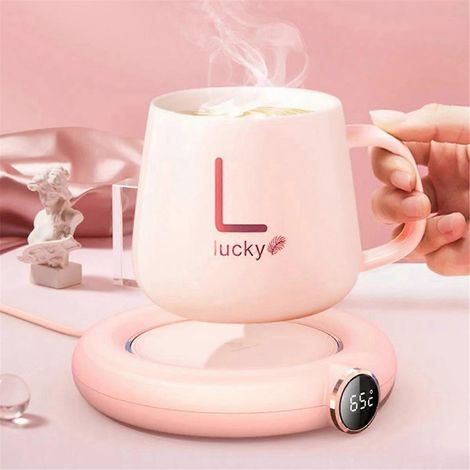1PCS Porcelain Intelligent Heating Cup Mat USB Thermal Insulation Cup-- (1/5)
