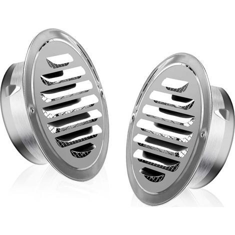 2 Pièces Grille Aeration Exterieur Ronde Grille Inox 100 mm Grille de Protection avec Filet Anti-Insectes pour Hotte de Cuisine-ARCAN (1/5)