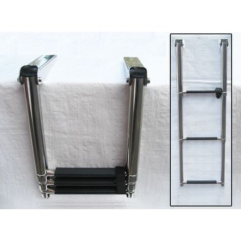 Stainless Steel Boarding Boat Ladder 3 Step (Folding Telescopic Marine Platform)