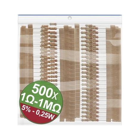 Quadrios 22P059 22P059 Assortimento di resistenze a film di carbone assiale 0.25 W 5 % 1 KIT