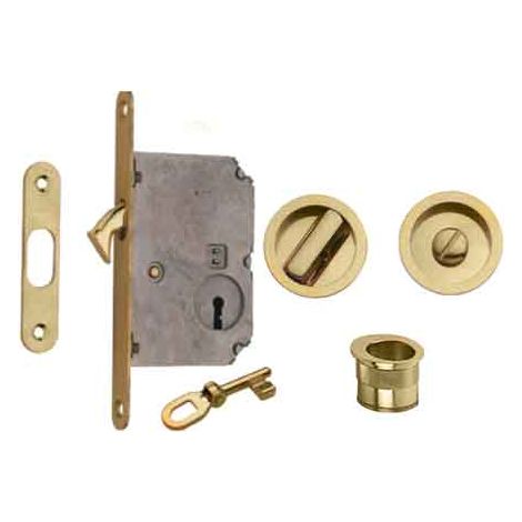 KIT PER PORTE SCORREVOLI - SOLO QUADRO Cromo satinato (1/2)
