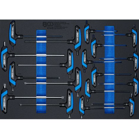Jeu de tournevis BGS poignée T 18 pièces multifonction