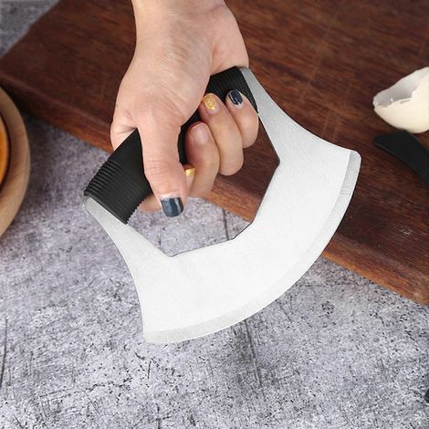 Hachoir à légumes avec étui, couteau à hacher, facile à utiliser et à nettoyer, cadeau durable (1/4)