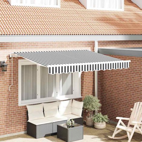 Einziehbare Markise Anthrazit 250 x 200 cm Stoff