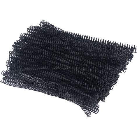 100 pcs spirales de reliure en plastique diamètre 9,5 mm 3/8 po 48 dents pas 4:1 capacité 75 feuilles pour papier A4 noir (1/5)