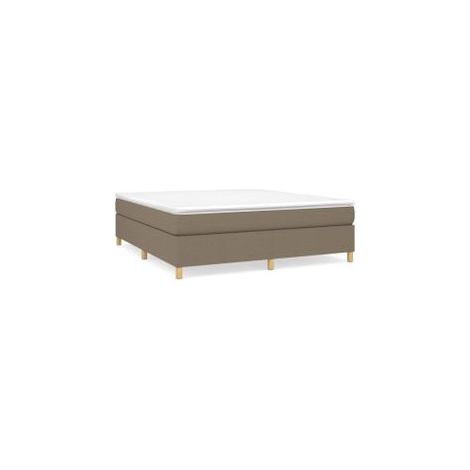 Sommier à lattes de lit avec matelas Taupe 160x200 Tissu (1/5)