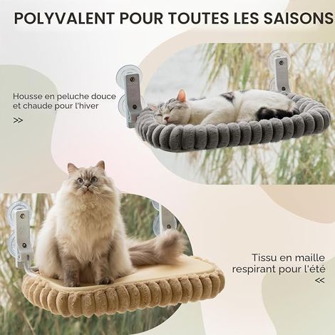 Hamac pour Chat Pliable Support Gris M (1/4)