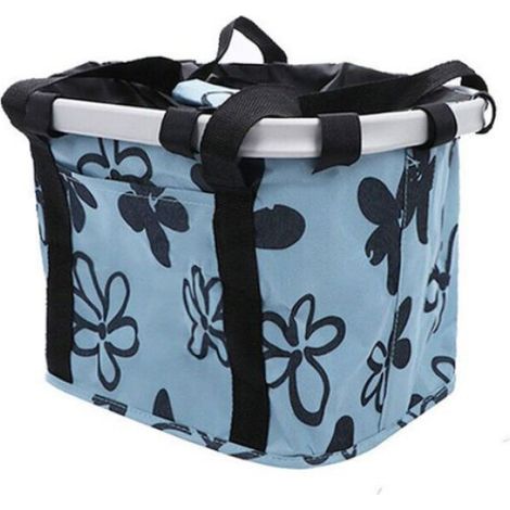 Panier De Vélo - Toile Oxford Imperméable - Support Guidon Dégagement Rapide - Cadre Métal Robuste - Pour Courses Pique-Nique Animaux - 1 Pièce
