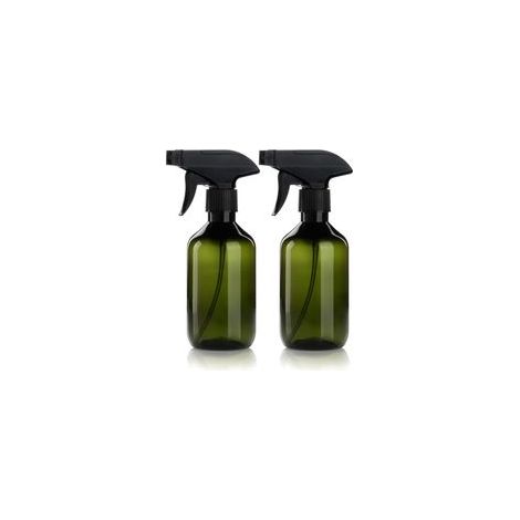 2 Pièces 300ml Flacons Pulvérisateurs à Main Eau Vaporisateur Spray Vide Plastique Bouteille pour Plante Nettoyage Jardinage Cheveux (Vert foncé) (1/5)
