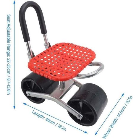Trywise Rollhocker für den Garten, verstellbarer Gartenstuhl für Terrasse und Garten, Gartenhilfe (1/5)