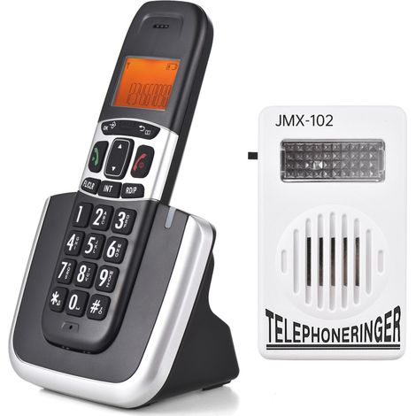 Téléphone sans fil amplifié 5 combinés – affichage 3 lignes, blocage appels, interphone, conférence, 16 langues (1/5)