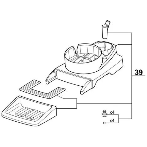 Kit socle avec ramasse gouttes XL et bec long - Robot Coupe