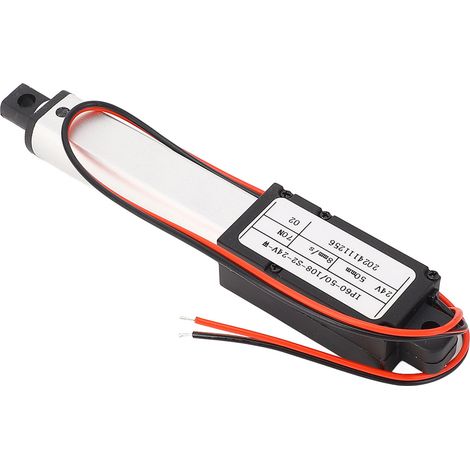 Actionneur linéaire, course de 50 mm, poussée de 70 N, vitesse de 8 mm/s, faible niveau sonore, mini-actionneur 24 V CC (1/5)
