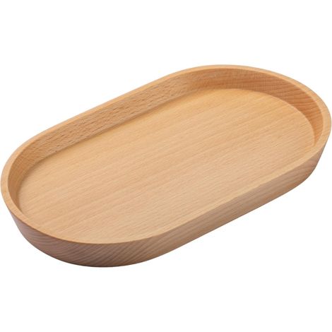 Mini plateau de service en bois pour fêtes, table à thé et basse, petite assiette ovale en bois pour fruits et collations, plateau décoratif pour bijoux, clés et pièces de monnaie (1/5)