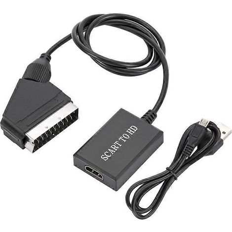 Convertisseur portable haute définition péritel vers HDMI, câble adaptateur péritel vers HDMI, câble vidéo 1080p, convertisseur Aquaforge C5 (1/5)
