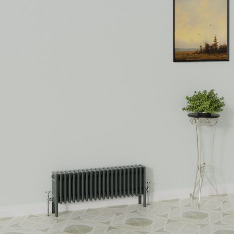 WarmeHaus Traditional Radiator 300x1010mm Anthracite 4 Column (1/5)