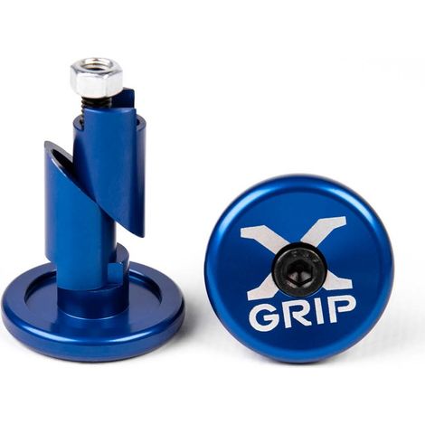 Tapones de manillar X-grip para diámetro de orificio de 12-16,2 mm, color azul (1/2)