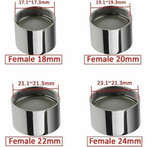 Aireador de grifo hembra de repuesto para grifo de fregadero de cocina o baño (rosca hembra NPT de 20 mm) - Crezuo (1/3)