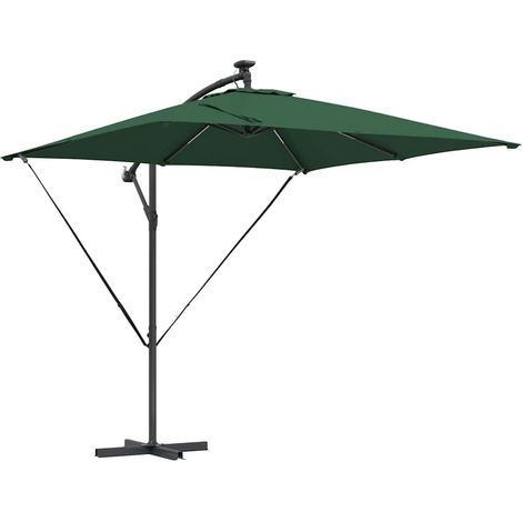 Parasol Vert 249 x 249 x 250 cm Polyester et Aluminium (1/5)