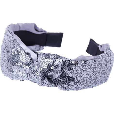 Headband - Sequin - Elastic - Boho Knot Design - For Adult Women - 12 Colors - 1 Piece (1/5)