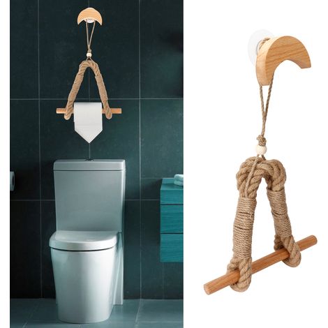 Porte Papier Toilette Corde Chanvre Accessoire (1/5)