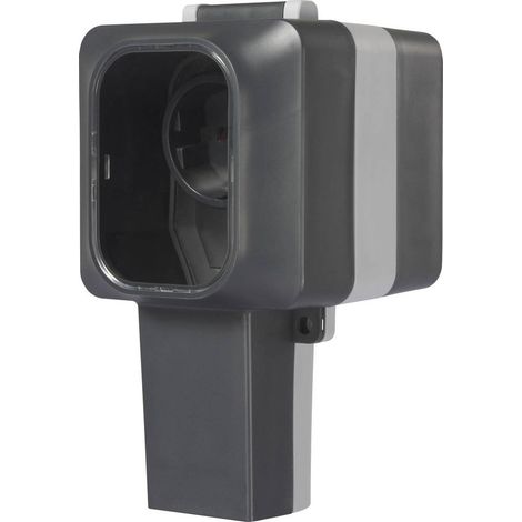Sygonix SY-6670746 1 parte Presa da parete bloccabile, prese di corrente orientabili IP55 Grigio