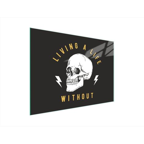 Glasschneidebrett 40x30 Totenkopf (1/5)