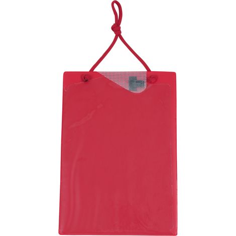Tablette de fiche de travaux A4 avec sacoche pour clés Rouge