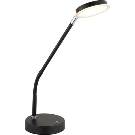 LED Tischleuchte Schreibtischlampe Leselampe Metall schwarz Touchdimmer H 52 cm (1/5)