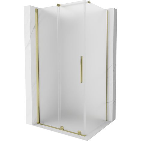 Mexen Velar douche coulissante 110 x 100 cm, givre, dorée - 871-110-100-31-50 (1/5)