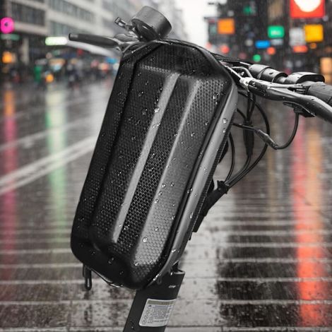 borsa per monopattino elettrico, borsa per monopattino da 3 litri, borsa impermeabile per manubrio di bicicletta, accessori per ciclismo, protezione ideale per riporre oggetti sul manubrio (1/4)