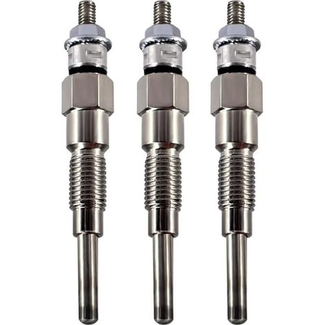 Set of 3 glow plugs 16851-65510 16851-65512 for Kubota tractors D722 D902 D905 D1005 D1105 V1505 V1305 B1700D B1700E ZD326 ZD326 ZD305 31 and lawnmowers BX1800D BX1830D (1/5)