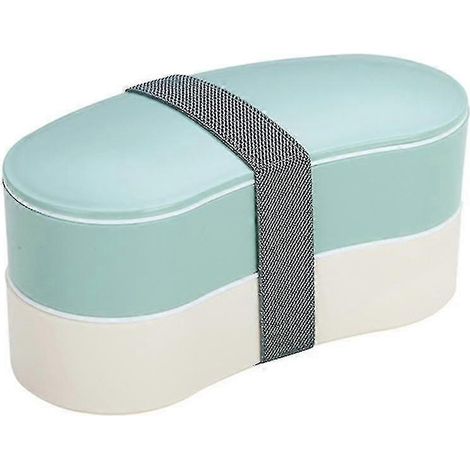 1 Set praktische Lunchbox, leicht zu reinigen, doppelwandige PE-Heißluftbox für den täglichen Gebrauch (1/5)