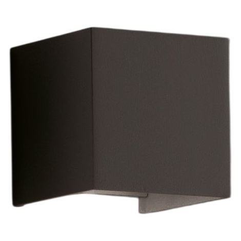 Lampada a led da parete Cubetto IP54 6,5W con alette regolabili Grigio scuro
