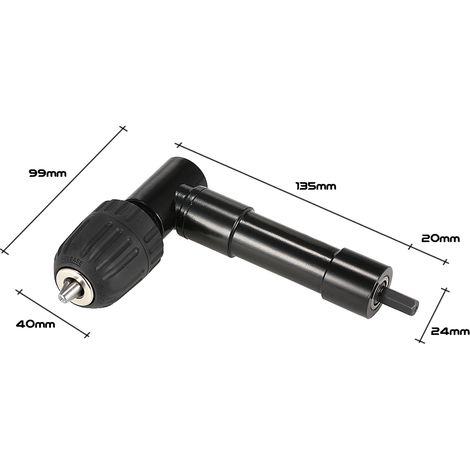 Adaptateur de fixation de perceuse sans fil professionnel, Extension de courbure à Angle droit de 0.8 à 10mm de haute qualité à 90 degrés (1/5)