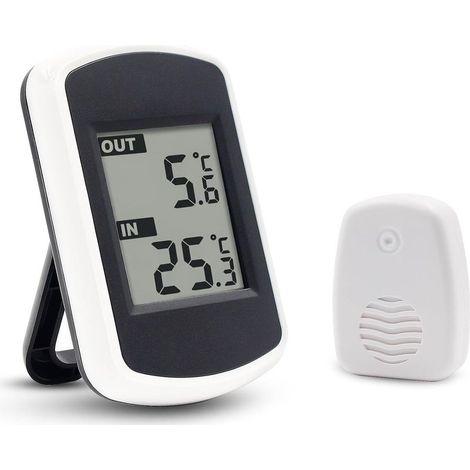 Thermomètre Digital Intérieur Extérieur Sans Fil avec Écran LCD,Capteur Externe avec Câble,Mesure de Température Ambiante pour Maison,Bureau,Cuisine,Cave,Jardin,Balcon,Chambre,Utilisation Quotidienne (1/5)