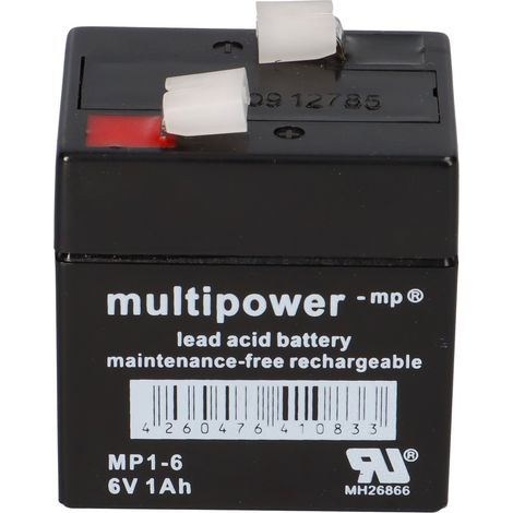 Multipower Blei-Akku MP1-6 Pb 6V / 1Ah (1/5)