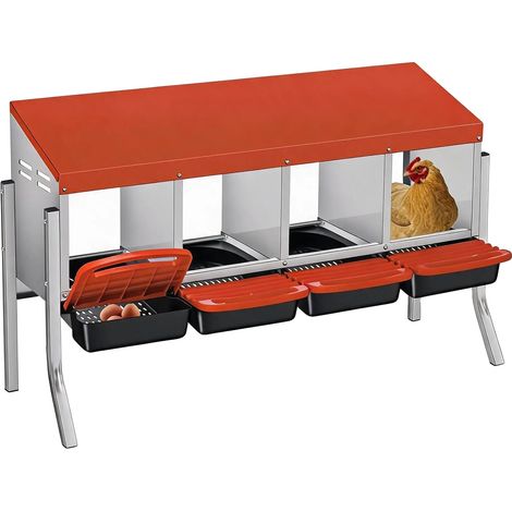 Hühnernest, Roll-Off-Design, Flexible Installation, Orange, vier Handfächer + Ständer (1/2)