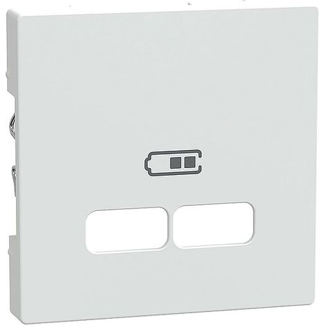 Merten Zentralplatte pws/glanz f.USB Ladest.Einsatz MEG4367-0319 (1/2)