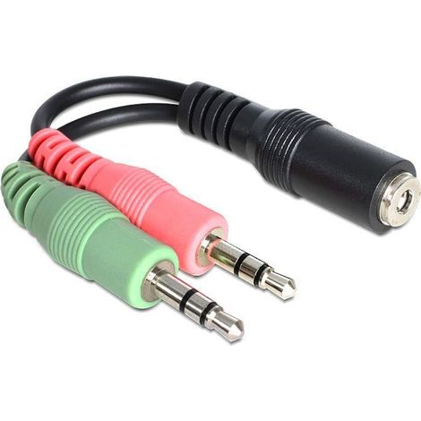 DeLOCK 65459 cable de audio 0,012 m 3,5mm 2 x 3.5mm Negro (1/5)