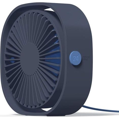 Ventilateur USB Mini Ventilateur Portable de Table Ventilateur Bureau Silencieux 3 Vitesses Réglable - Bleu-Fei Yu (1/5)
