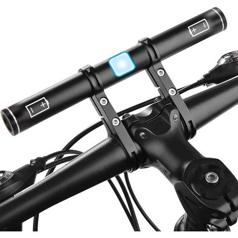 Prolunga per manubrio da bicicletta ricaricabile tramite USB, 7,8 pollici, con caricatore per telefono integrato da 3000 mAh, compatibile con tachimetri, supporti per telefono e luci per bicicletta. (1/4)