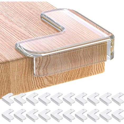 20 protectores de esquinas para muebles con pegamento extrafuerte, seguros para escritorios, chimeneas, mesas, esquinas y bordes delicados.