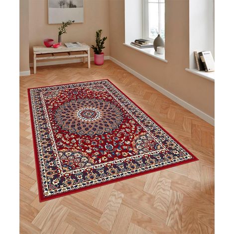 Tappeto arredo soggiorno disegno orientale persiano classico ROYAL SHIRAZ 2082 ROSSO cm.160x230 (1/3)