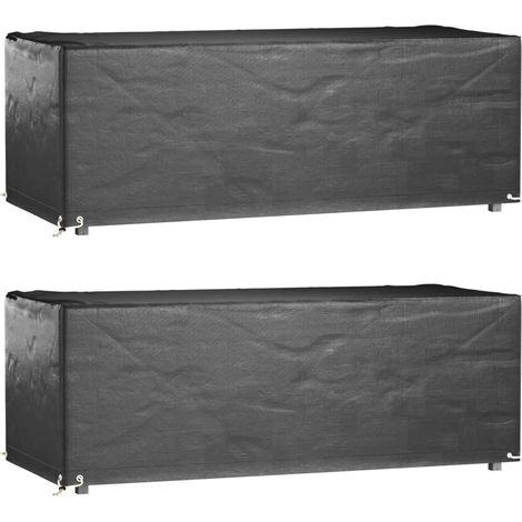 Copri Mobili Giardino 2pz 8 Occhielli 192x82x65cm Rettangolare vidaXL