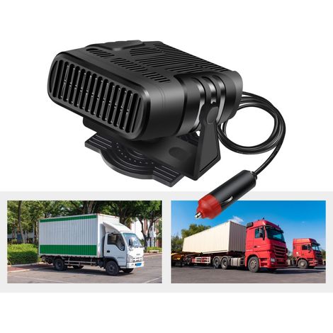 Tragbarer Autoheizer - 2-in-1 elektrischer Heizlüfter, heizt und kühlt, schnelles Aufheizen und Enteisen, 360°-Drehung, schwarz. (1/5)