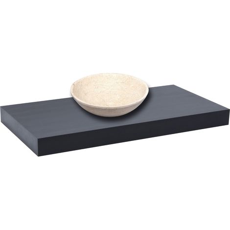 Naturel Untertischplatte ohne Spüle Naturel Dolce 100x8x50 cm mattschwarz DO10050BL