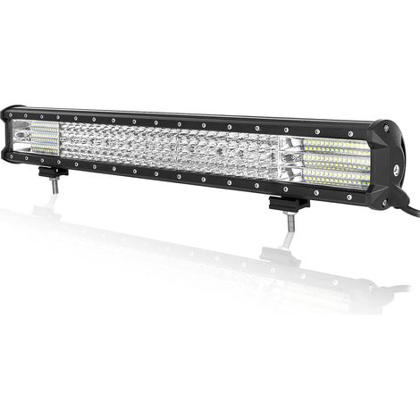 Barre lumineuse LED 570 W de 58,4 cm - Faisceau combiné large et spot - 12 V 24 V - Étanche - Feux de brouillard - Pour camion, bateau, tracteur, voiture, camionnette, VTT, UTV, SUV, bateau (1/5)